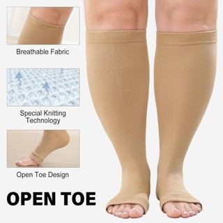 Tất Nén Bắp Chân Rộng Size Plus - Đầu Gối Cao, Phù Hợp Nam/Nữ & Du Lịch