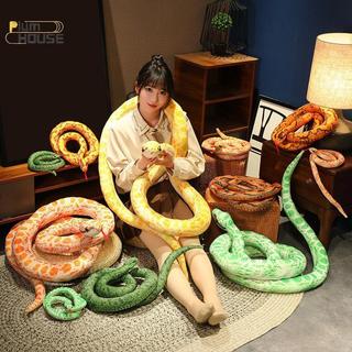 PlumHOUSE Nhân Tạo Python Sang Trọng Đồ Chơi Rắn Dài Vàng Cam Xanh Python Sang Trọng Đồ Chơi Trang Trí Nhà Ngày Lễ Trang Trí VN