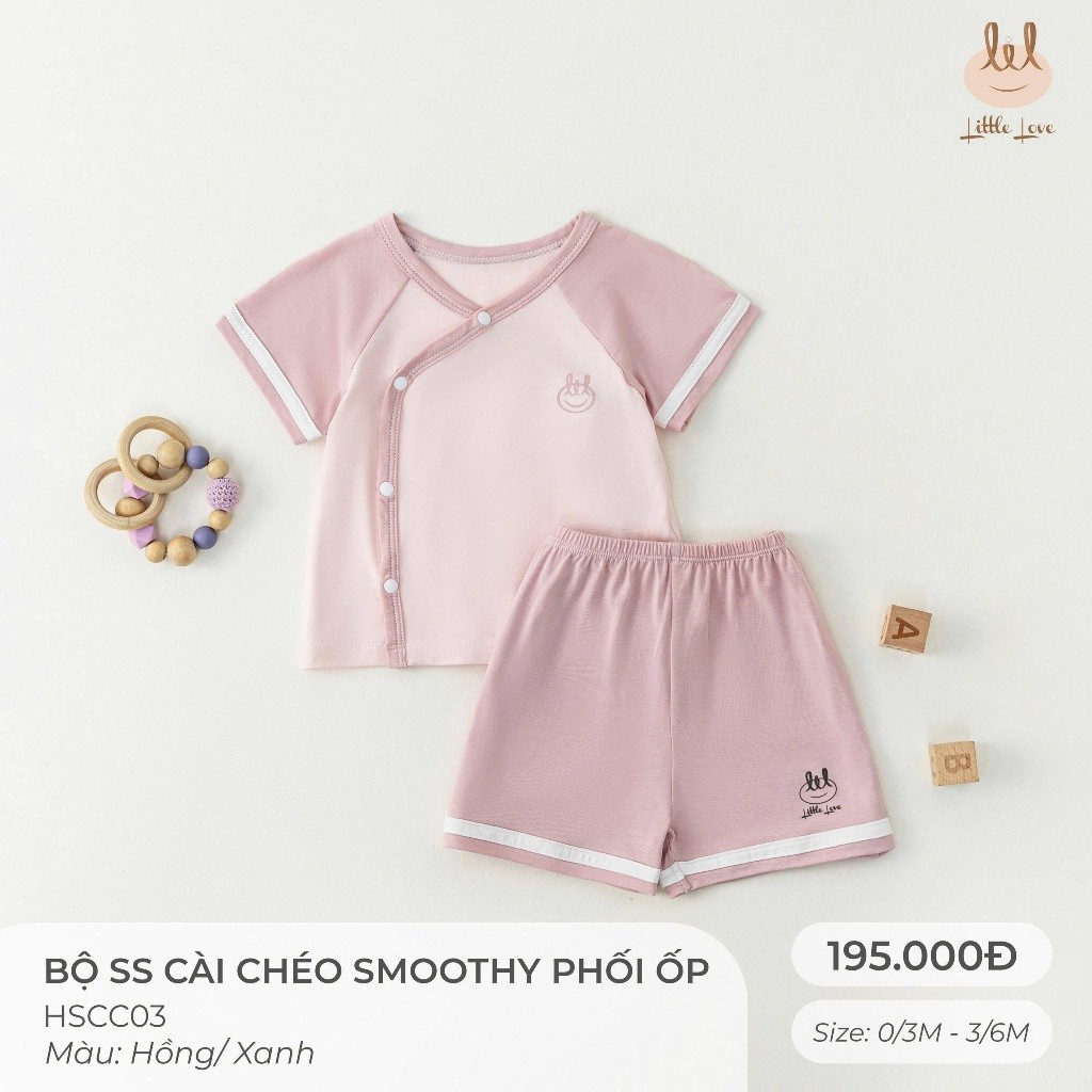 BỘ SƠ SINH VẢI SỢI TRE CÀI CHÉO PHỐI ỐP[ SIÊU MỀM, MÁT, MỊN CO DÃN VÀ THẤM HÚT TỐT] SZ 0/3M - 3/6M (HSCC03)