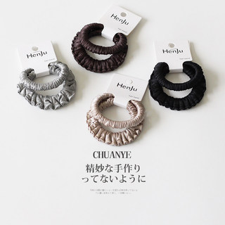 CHUANYE Phong Cách Hàn Quốc Xếp Ly Satin Scrunchy Dây Buộc Tóc Nữ Phong Cách Mới Tinh Tế Tất Cả Trận Đấu Dây Cao Su Đuôi Ngựa