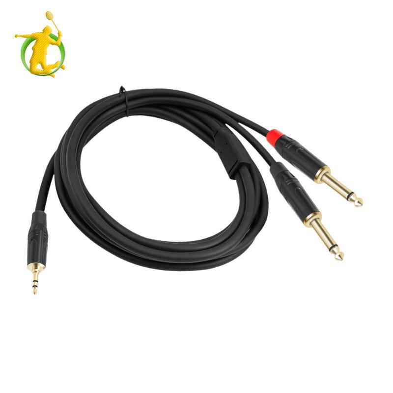 Dây chia TS Y 3,5mm sang Dual 6,35mm có tấm chắn cho loa máy nghe nhạc CD