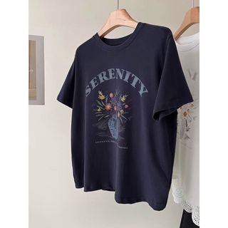 Áo Thun Nữ 2026 Cổ Tròn Tay Ngắn, 100% Cotton, In Hình Hoạt Hình