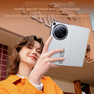 Ốp Điện Thoại Lật Da Sang Trọng Cho OPPO Find N6 FindN6 5G Bao Gồm Phần Cứng Đứng Bảo Vệ
