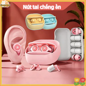 Nút tai chống ồn silicon + mút mềm – cách âm hiệu quả , đàn hồi chậm, tiện dụng khi ngủ, học tập