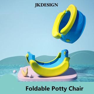 JKDESIGN Bô trẻ em, Nồi trẻ em có thể gập lại di động, Thoải mái Dễ dàng lau chùi Quà tặng vệ sinh sạch sẽ cho trẻ em