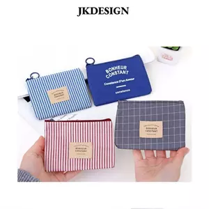Túi đựng khăn ăn vệ sinh JKDESIGN, Túi đựng tiền xu bằng vải Mini, Dụng cụ tổ chức trang sức bền bỉ dành cho nữ Cô gái
