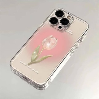 Ốp Hoa Tulip Màu Tím Nhiều Màu Sắc Cho Xiaomi Mi POCO X7 Pro F7 X6 X5 M7 F5 X3 NFC X4 GT 15T Pro Bảo Vệ Ống Kính Trong Suốt Sang Trọng INS Xu Hướng Dễ Thương Thương Thương Hiệu Vỏ Chống Sốc
