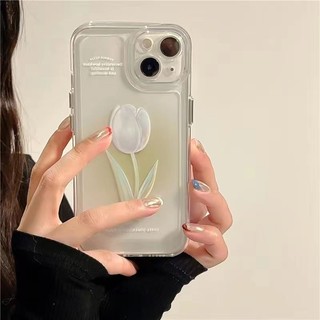 Ốp Hoa Tulip Màu Tím Nhiều Màu Sắc Cho Xiaomi Mi POCO X7 Pro F7 X6 X5 M7 F5 X3 NFC X4 GT 15T Pro Bảo Vệ Ống Kính Trong Suốt Sang Trọng INS Xu Hướng Dễ Thương Thương Thương Hiệu Vỏ Chống Sốc