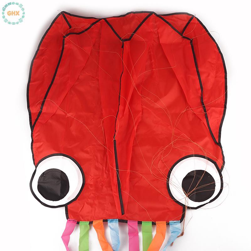 GHX 1 Bộ 3D Lập Thể Bạch Tuộc Diều Đồ Chơi Bay Cho Trẻ Em Nylon Ripstop Cá Diều Koi Bơm Hơi Trò Chơi Ngoài Trời Diều Mềm VN
