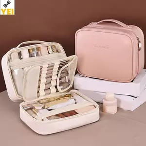 < YEI > Túi đựng mỹ phẩm đa năng dung tích lớn di động Túi đựng đồ trang điểm chia nhỏ tự do Túi đựng mỹ phẩm hợp thời trang thẩm mỹ cao Mới