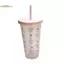 TRTR Kawaii Bình Nước Thẩm Mỹ Tumbler Cho Đá Cà Phê Nước ép Trà Nơ Dễ Thương Cốc Nhựa Có Nắp Ống Hút Chai Uống Di Động VN