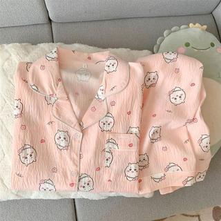 Mùa Xuân Mây Bộ Đồ Ngủ Cotton Kích Thước Lớn Rời Thường Ngày Loungewear Quần Dài Tay Phù Hợp Với Nữ Mùa Xuân Mây Bộ Đồ Ngủ Cotton Kích Thước Lớn Rời Thường Ngày Loungewear Dài
