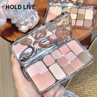 HOLD LIVE Bảng phấn mắt Tất cả trong một Phấn mắt màu xanh Chấn động Màu ngọc trai lung linh bảng má hồng