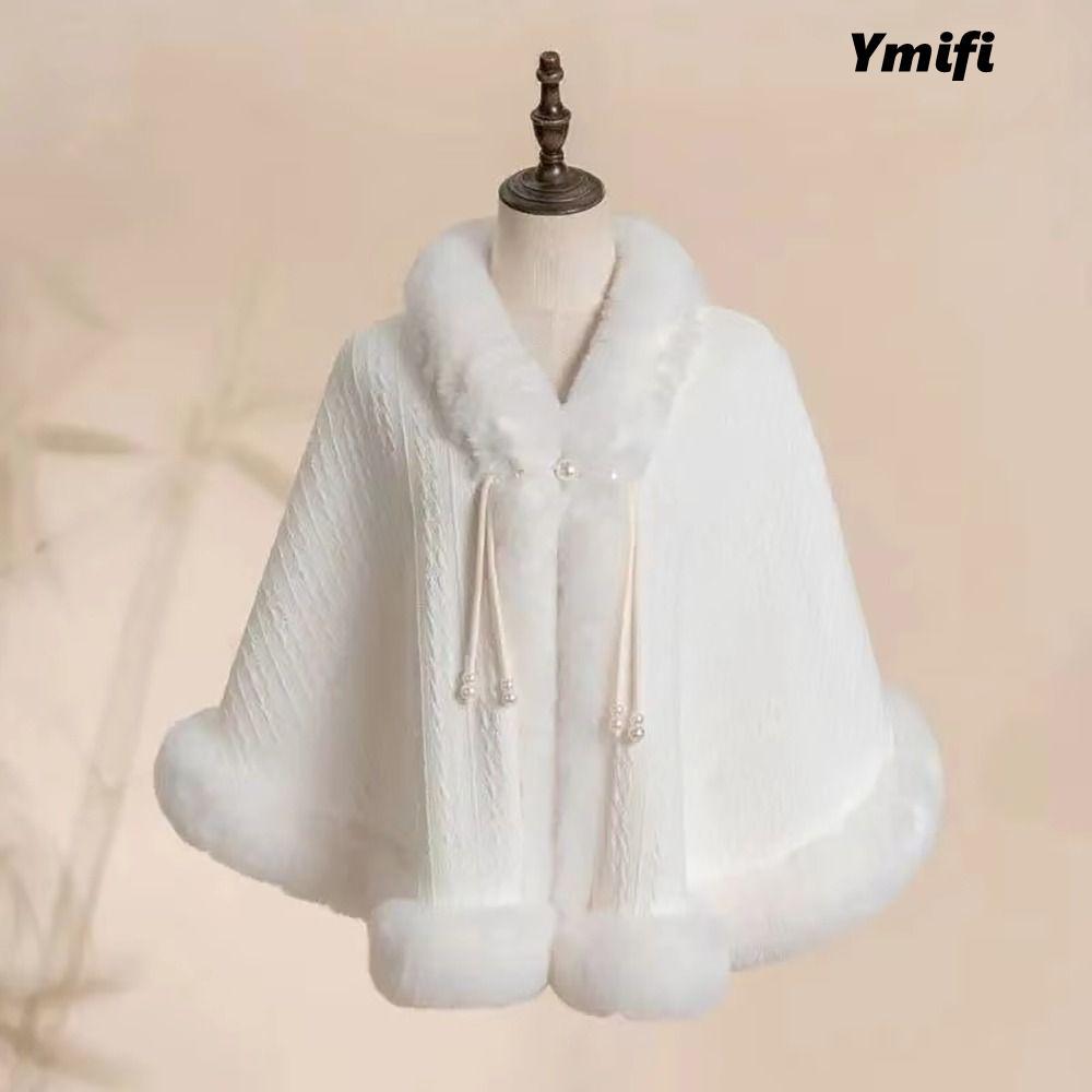 Áo khoác lông thú mùa đông cổ chữ V, chất liệu fleece bền bỉ, phù hợp làm mantelet và khăn choàng ngắn