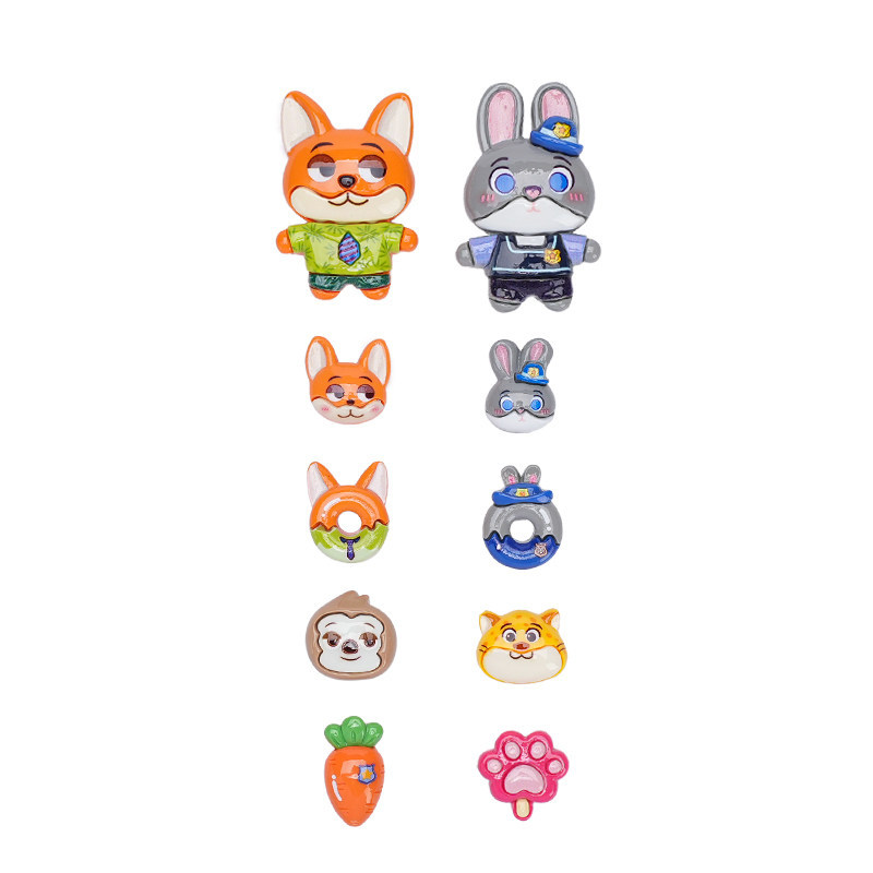 Phụ Kiện Giày Lỗ Crazy Animal City Fox Nick Judy Giày Cà Rốt Hoa Thích Hợp Cho Crocs Khóa Giày Có Thể Tháo Rời Khóa Giày Lỗ Khóa Giày Busch Khóa Giày Zhibixing ins Giày Hoa