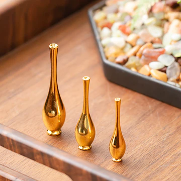 Hợp Kim Ngọc Đồng Nguyên Chất Bình Quan Bồ Tát Thanh Lọc Nước Bình Mini Bình Nhỏ Cổ Để Bàn Trang Trí Đồ Trang Trí Hương Giá Đỡ YI