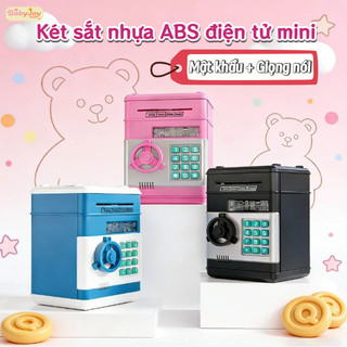 【BabyJoy】Két sắt nhựa ABS điện tử mini, thiết kế ống heo dễ thương có mật khẩu,Bền bỉ và chống rơi vỡ