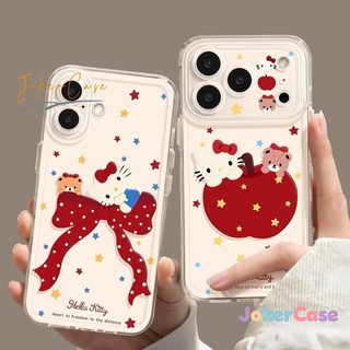 Ốp Lưng Cho IPhone 11 16 17 15 13 14 12 Pro Max 17AIR 15 7 8 Plus X XR Max Bìa mềm hoạt hình năm mới mèo đỏ đỏ