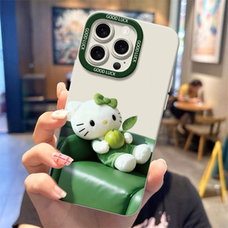 Ốp điện thoại mèo con lá bưởi cho iPhone 17 / 16 / 15 / 14 / 13 / MINI / 12 / 11 / Pro MAX / X / XS / XR / 7 / 8 / 6 Vỏ bảo vệ toàn diện bằng silicon lỏng chống sốc và chống rơi