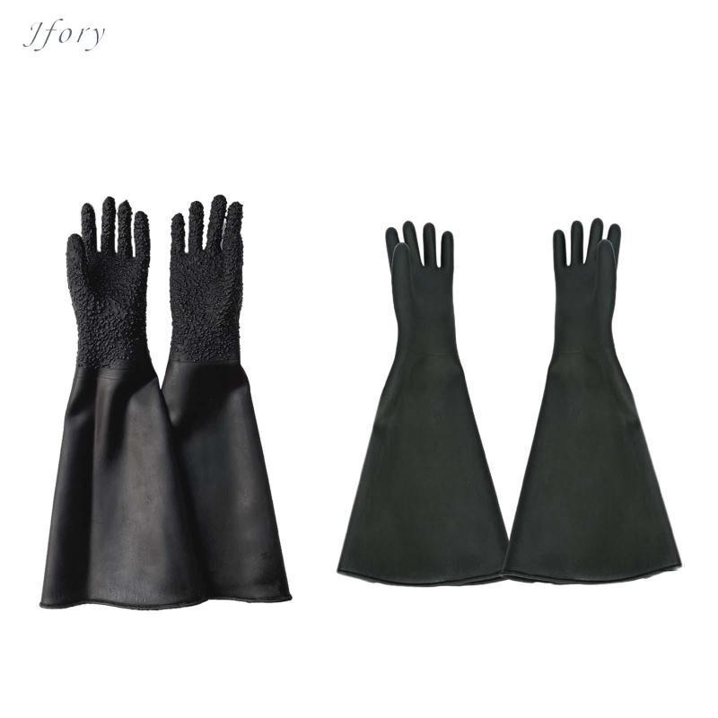 Jfory Găng Tay Phun Cát Găng Tay Phun Cát Găng Tay Cao Su Bền Cao Cấp Cho Phun Cát Bảo Vệ An Toàn Làm Việc Sandblast Tủ