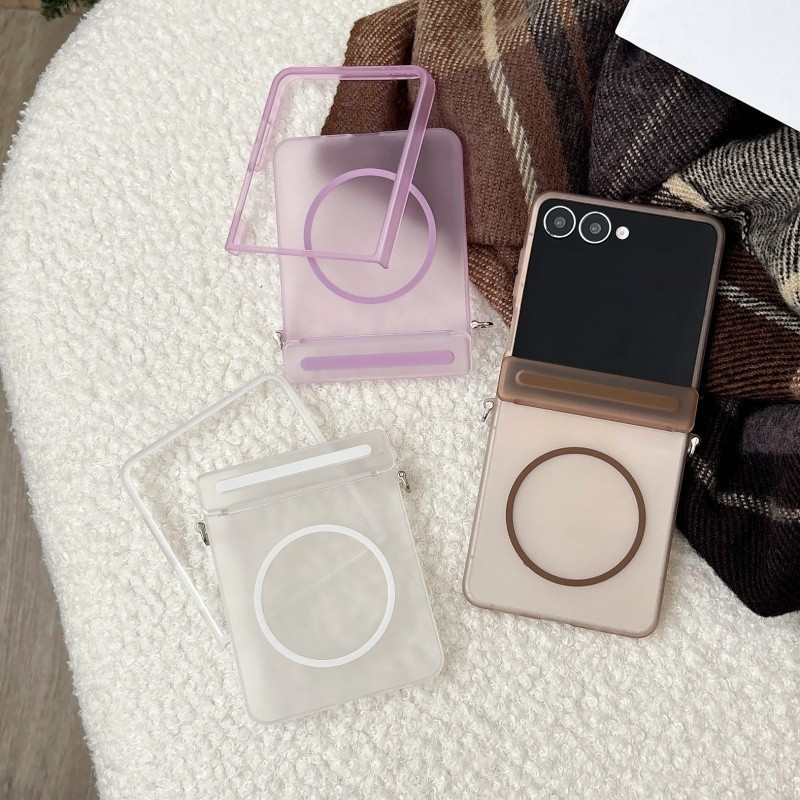 Ốp Điện Thoại Slim Matte Magentic Cho Samsung Galaxy Z Flip 7 Flip 7FE Z Flip 6 Bản Lề Mờ Cứng Bảo Vệ PC Vỏ Chống Sốc Flip7