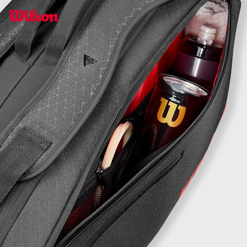 Wilson Clash V3 6PK Racquet Bag Black/Infrared Túi Đựng Vợt WR8038101