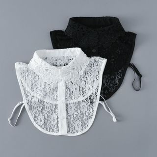 OAKANDME - Cổ ren giả có thể tháo rời, phụ kiện khăn quấn thời trang cho nữ và bé gái màu đen trắng