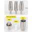 UTUONY Béc Phun Inox Xoay Mạ Crom Độ Cho Máy Rửa Xe Khớp Nối Nhanh Ren 1/4 Áp Tối Đa 3600 PSI
