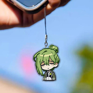 Game Library Of Ruina Roland Angela HOD Michelle Cosplay Keychain Rope Phone Chain Acrylic Key Chain Bag Pendant Acces