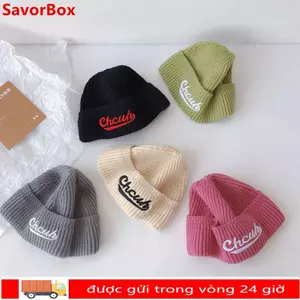 Mũ mùa thu đông SAVORBOX, Mũ trẻ em bằng sợi Acrylic chống gió, Mũ trẻ sơ sinh mềm mại và thân thiện với da dày dễ thương cho ngoài trời