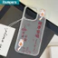 Ibumpers Ốp Điện Thoại Thẩm Mỹ Hòa Bình Niềm Vui May Mắn In Hình Mèo Mờ Trong Suốt Mềm Mại Cao Cấp Vỏ Chống Sốc Cho iPhone 11 12 13 14 15 16 17 Pro Max IP 7 8 Plus X XS XR