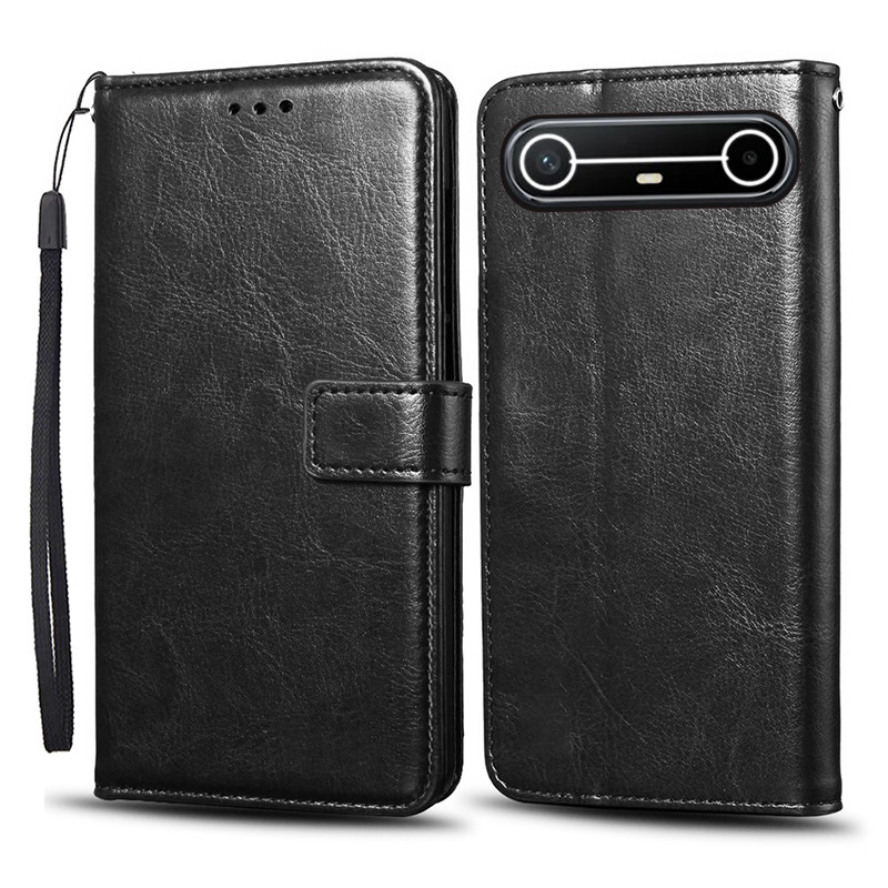 Dành Cho Tecno Pova Slim 5G Spark Slim 5G Km7k Ốp Lưng Lật Sang Trọng Ví Da PU Vỏ Điện Thoại Có Hộp Đựng Thẻ