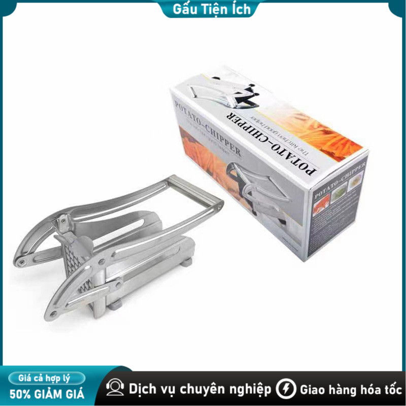 Máy Cắt Khoai Tay Chuyên Làm Khoai Tây Chiên - Lát/ Sợi Đều Đẹp, Làm Nhanh Gấp 5 Lần, Inox 304 Bền Vĩnh Cửu
