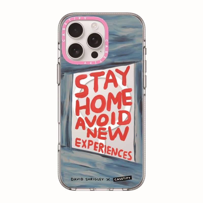 CASECASE X Stay Home Phone Case HỒNG CAMERA RING EDITION Tác động Vỏ hút từ tính trong suốt cho IPhone 17 / 16 / 15 / 14 / 13 Pro Max Air với bao bì cao cấp