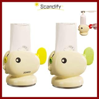 [Giao hàng từ Việt Nam] Hộp đựng kem đánh răng SCANDIFY, Máy ép kem đánh răng cá voi bằng tay, Phụ kiện phòng tắm không đục lỗ Giá để đồ Máy ép sữa rửa mặt