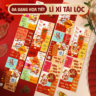 Bao lì xì Tết 2026 combo 36 size lớn, kiểu dáng dễ thương, sử dụng cho tráp cưới và các dịp lễ quan trọng