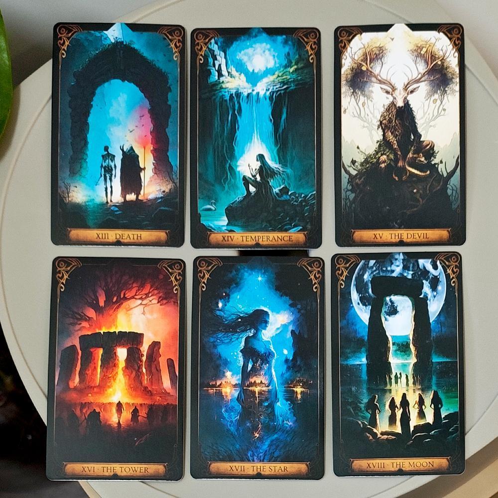 Bộ bài Tarot Druidic - 10.3 * 6cm 78 chiếc Thẻ Tarot theo chủ đề thiên nhiên Celtic