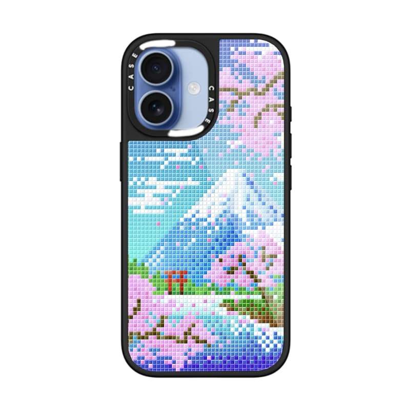 CASECASE X Sakura Mount Fuji Ốp Lưng Kính Hút Từ Tính Chống Trầy Xước Cho IPhone 17 Air 16 15 14 Pro Max Plus Ốp Lưng Cứng Có Hộp Khắc Logo