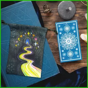 Túi đựng thẻ Tarot Oracle Tarot Deck Holder Túi nhung Deck Case Storage Vintage Thiết kế dễ thương cho trẻ em Đọc saixit2vn