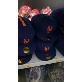 MLB Thêu, New York Mets Team, Xanh lam, Mũ bóng chày đa năng, vừa vặn