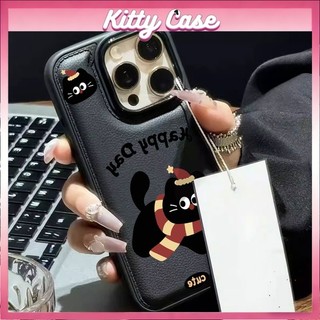 Ốp lưng iPhone 11/12/13/XR/14/15/16/17/7/XR Pro Max Plus cấu trúc khí nang họa tiết hình ảnh mèo hoạt hình quanh viền