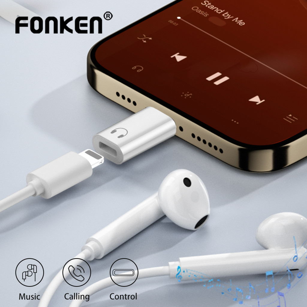 Fonken Type-C Sang iOS Tai Nghe Bộ Chuyển Đổi Âm Thanh Cho iPh 17 16 15 USB C Nam Sang iOS Nữ Tai Nghe Chuyển Đổi