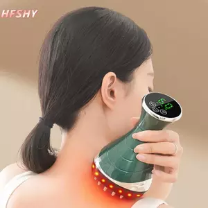 HFSHY Điện Kinh Tuyến Bàn Chải Chống Cellulite Gua Sha Máy Mát Xa Toàn Thân Rung Microcurrent Nén Nóng Cạo Lymphatic Thoát Nước Chăm Sóc VN