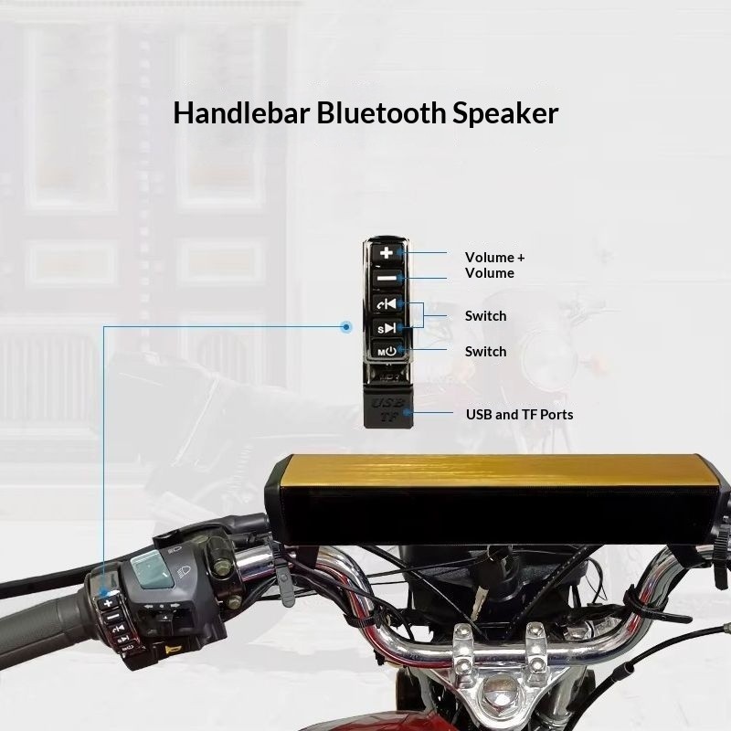 QMP HITOP Xe Máy Loa Bluetooth Bluetooth Bluetooth Stereo Player Loa Chống Nước 12V Tay Lái Xe Máy Loa Siêu Trầm