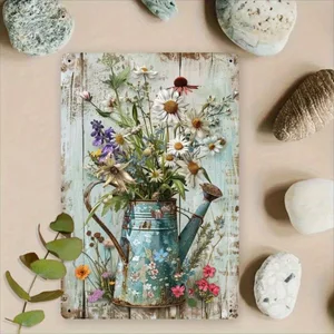 CIFbuy Vintage Farmhouse Kim Loại Trang Trí Tường Xanh Tưới Cây Có Thể Thiết Kế Hoa Mộc Mạc Trong Nhà Ngoài Trời Treo Nghệ Thuật