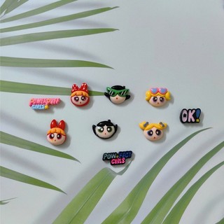 Set Charm Powerpuff Girls Đủ Bộ – Blossom Bubbles Buttercup Chibi, Phụ Kiện Trang Trí Dép CroSS Xinh