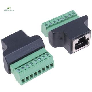 [Nhà điện] Bộ chuyển đổi đầu cuối RJ45 sang vít rj45 đầu nối nữ sang 8 chân cho DVR quan sát 
 Thai