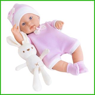 Búp bê trẻ em thực tế Cô gái 12 Inch Đồ chơi toàn thân có thể giặt được thực tế với thỏ Búp bê sinh ra cho gia đình saixit2vn