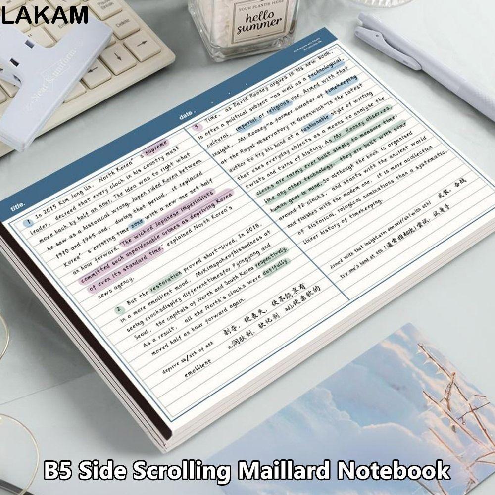 LAKAM 20 Tờ / Sổ ghi chú, Sổ tay B5 Ngang B5, Miếng ghi nhớ viết có thể xé được đa chức năng Học sinh