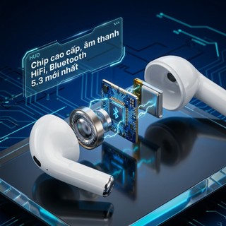 Tai nghe Bluetooth không dây P4 TWS 5.3", chống ồn, phù hợp cho thể thao và chơi game.